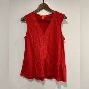 Joe fresh sleeveless red top